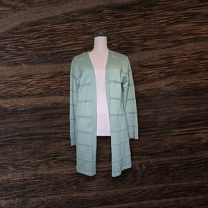 Christopher & Banks Light Green Open Cardigan
